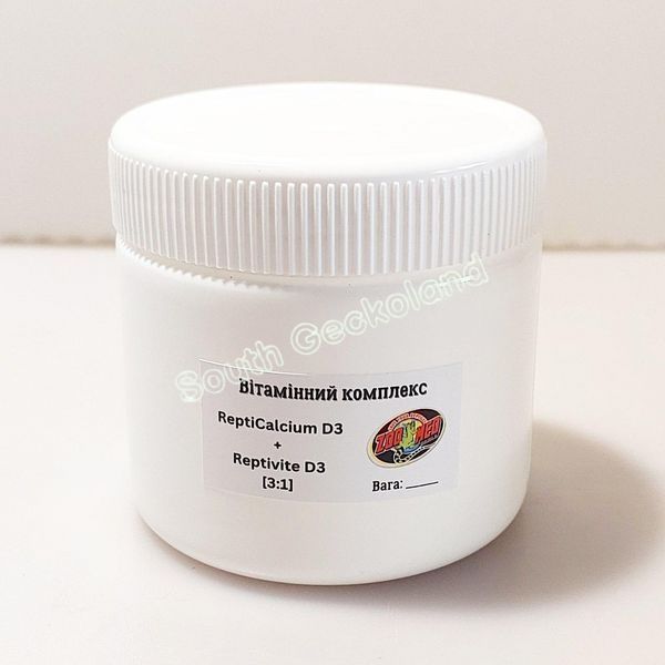 Кальцій і вітаміни ZooMed 30г для рептилій та земноводних на вагу Repti Calcium + Reptivite (3:1) 515V-WF-030 фото