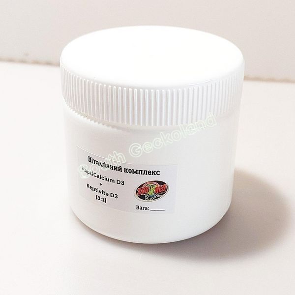 Кальцій і вітаміни ZooMed 30г для рептилій та земноводних на вагу Repti Calcium + Reptivite (3:1) 515V-WF-030 фото