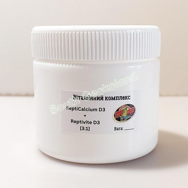 Кальцій і вітаміни ZooMed 50г для рептилій та земноводних на вагу Repti Calcium + Reptivite (3:1) 515V-JI-050 фото