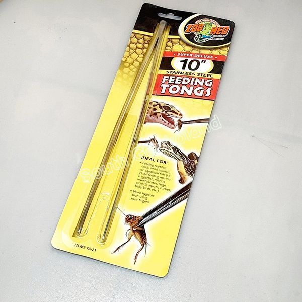 Пинцет 25см металлический Zoo Med Stainless Steel Feeding Tongs для кормления рептилий, гекконов, змей, ящериц 311G-AI-966 фото
