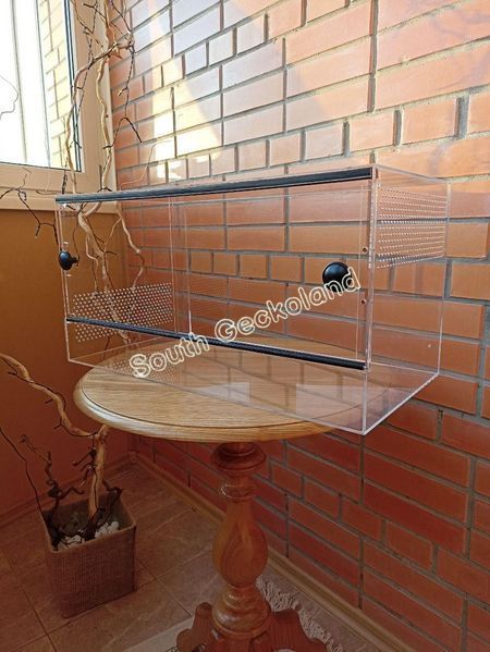 Тераріум з оргскла 60*30*30см з ручками та проточною вентиляцією 1600F-DO-215 фото