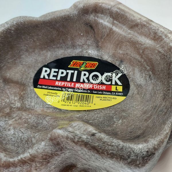Напувалка-купалка Л велика для рептилій Zoo Med Repti Rock Water Dish коричнева 715X-DG-414 фото